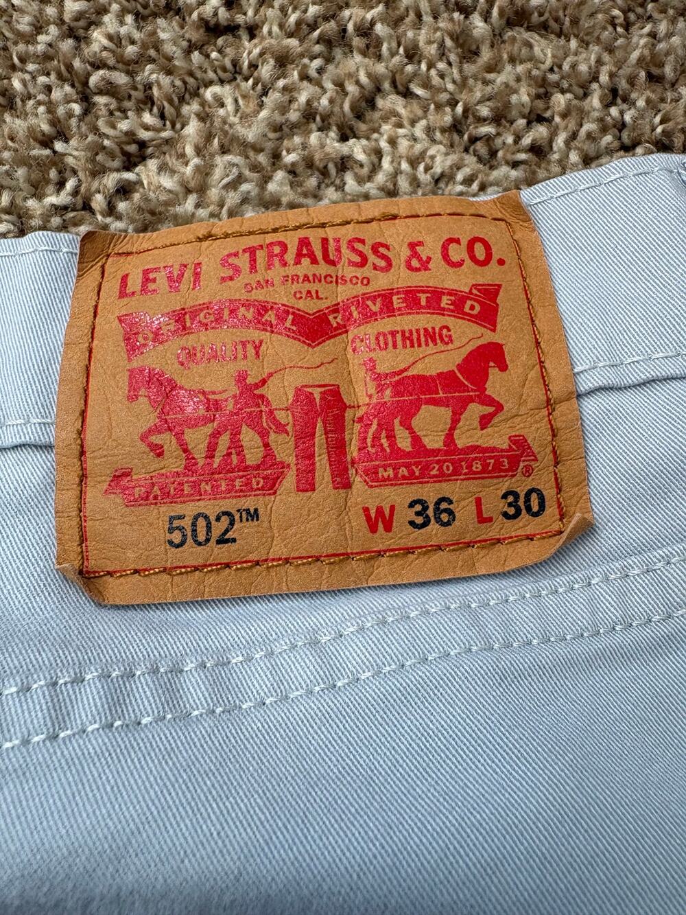 Levi's 502 Regular Taper Fit All Seasons Tech Jeans Mens 36x30